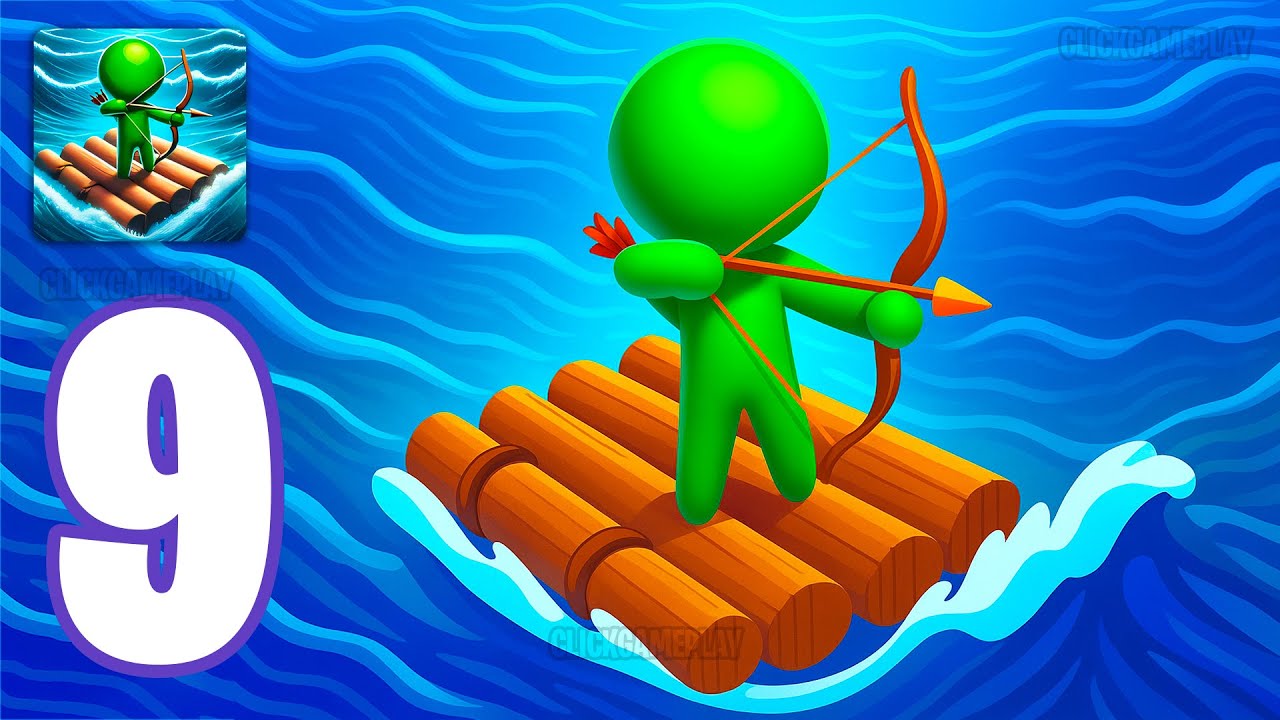 Ocean War: Raft Survival 3D Gameplay Walkthrough Part 9 - Tutorial Navy War Commander (Android,iOS)