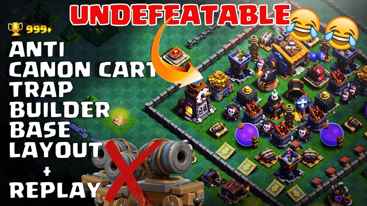 Anti Canon Cart Bh8 Base Layout w/PROOF |Builder Hall 8 Trap Base  | Clash of Clans