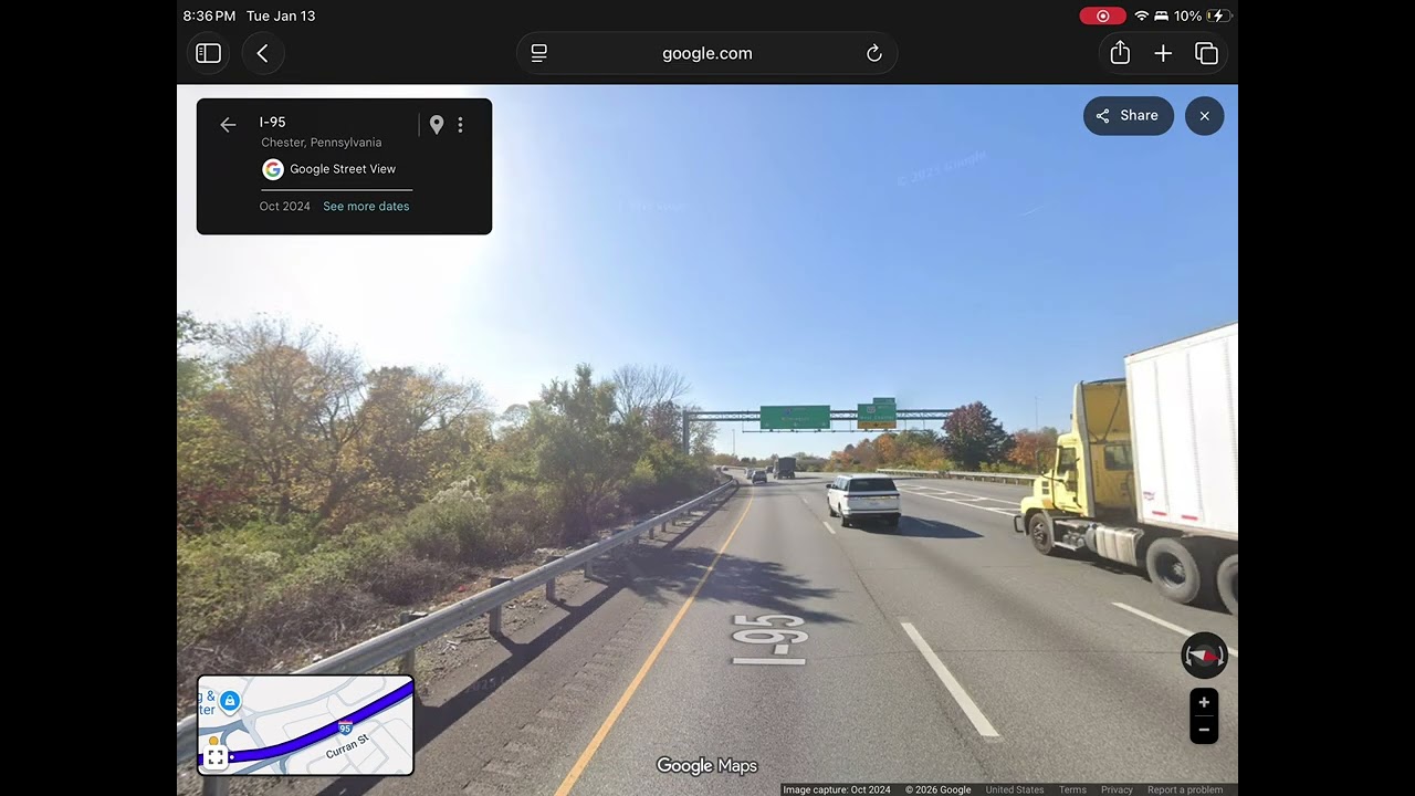 Short drive from Holmes, Pennsylvania to Wilmington, Delaware (Forgotten video from November 2025)