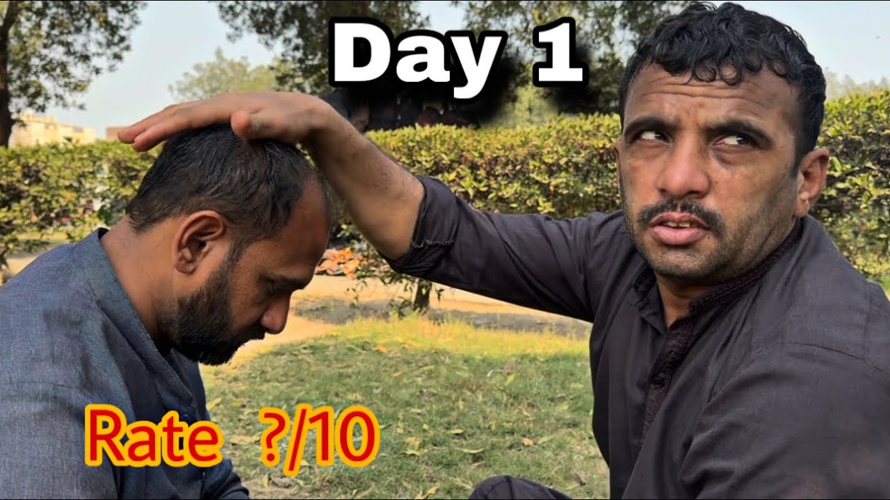 Day 1 Finding A New Barber in Bus Stop | Head Massage For Relaxation your Stress | Majju Malishi  