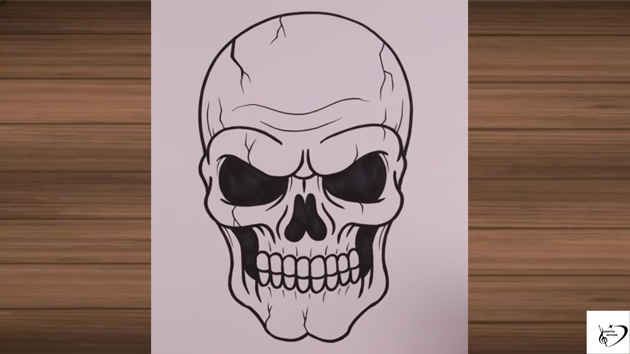 How to Draw a Skul How To Draw Skull Tribal Tattoo | Tattoo drawing tutorial #art #drawing #viral