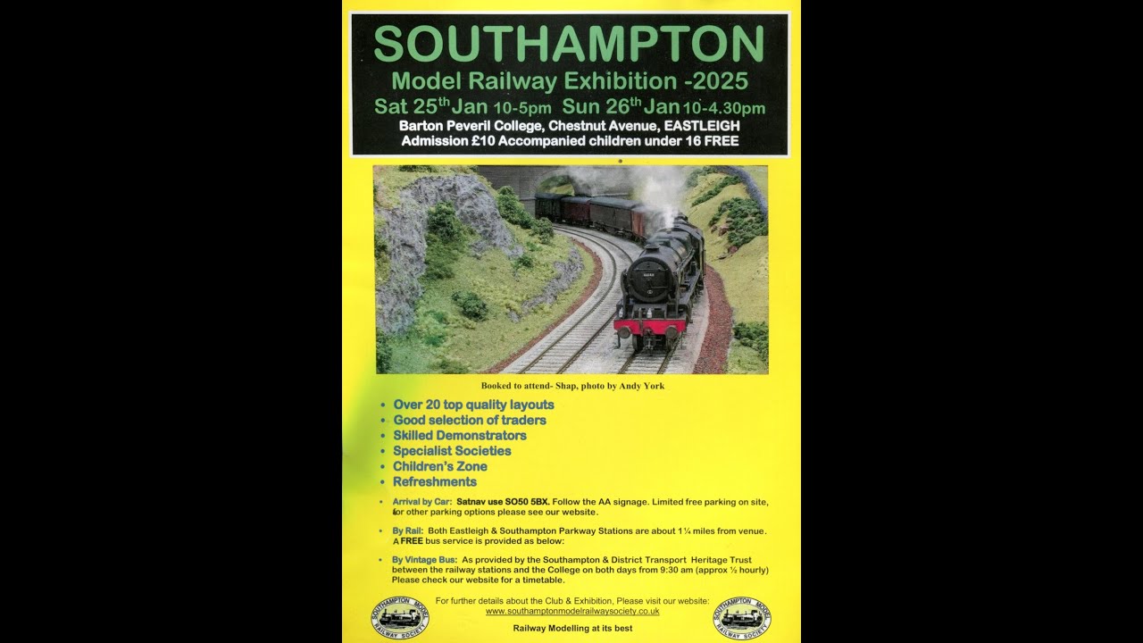Southampton Model Railway Exhibition 25-26 January 2025