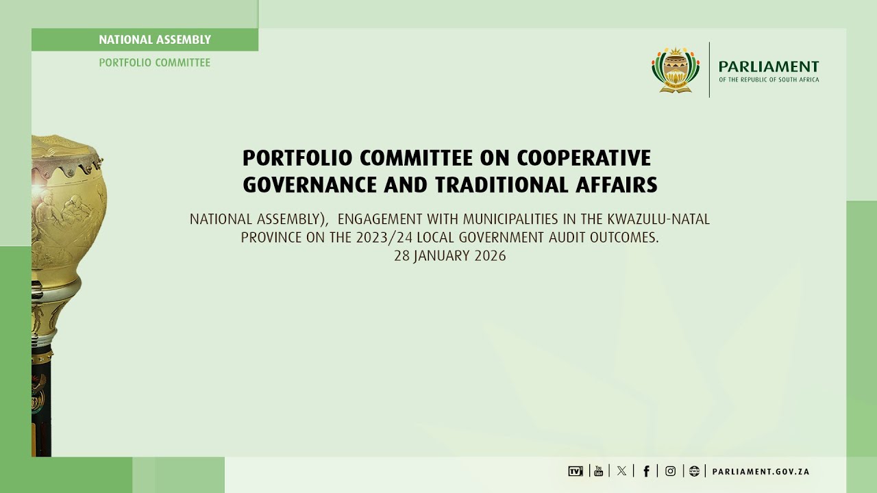 Portfolio Committee on Cooperative Governance and Traditional Affairs, 28 January 2026