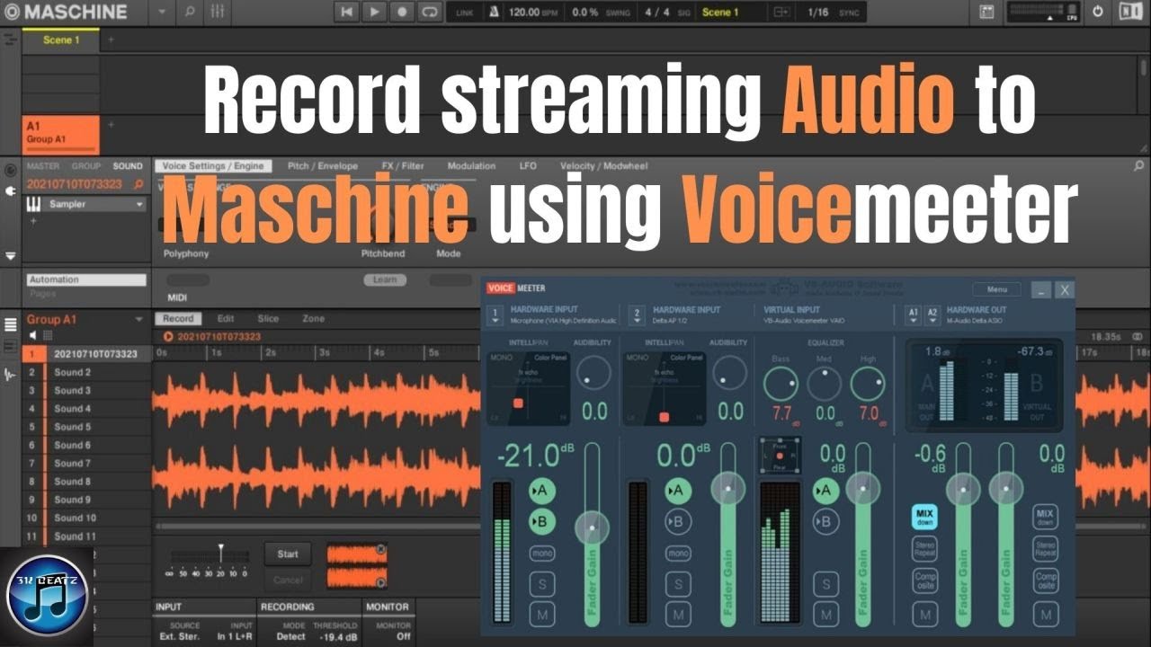 Record Streaming Audio to Maschine Studio using Voicemeeter
