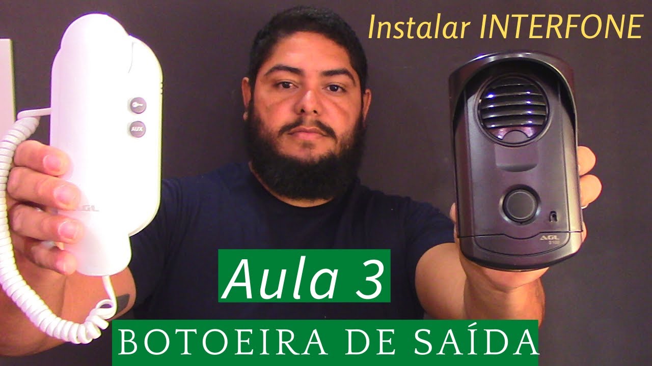 APRENDA Instalar Interfone(Aula 3 )Botoeira de Saída