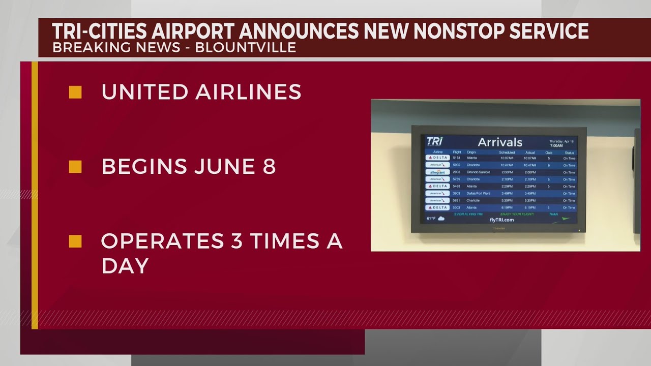 United to fly non-stop from TRI to Chicago starting in June