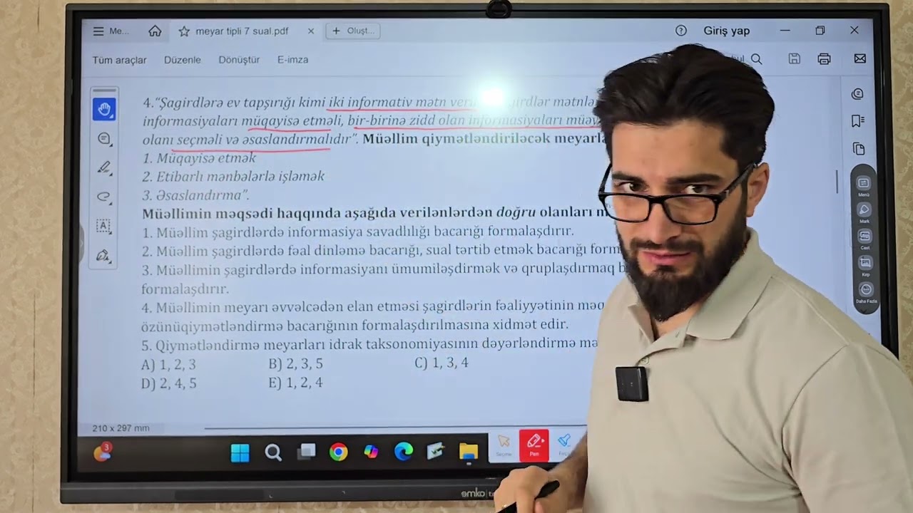 MİQ 2025 tipli suallar. Meyarlı sualları işləməyin qaydası -  Pərvin Alıyev 051 386 45 26