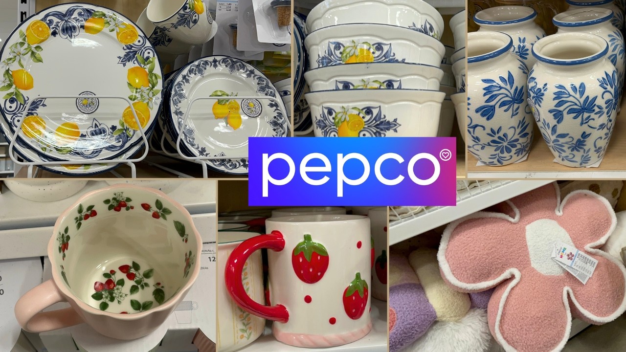 Nowości w Pepco/Piękna zastawa/Letnia kolekcja w Pepco🍋Kubeczki w poziomki i truskawki🍓