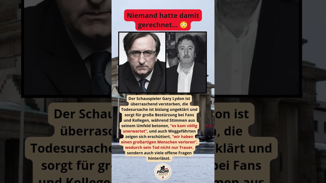 Pl&ouml;tzlicher Tod von Gary Lydon wirft Fragen auf