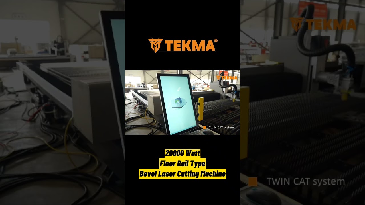 TEKMA 20KW Bevel Laser Cutting Machine with Table Size 12000x3500 mm