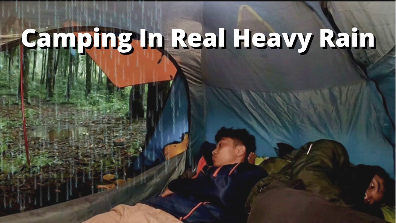 Not Solo Camping, Camping In Real Heavy Rain, Relaxing Sound Of Rain, Suhoor On Tent, ASMR