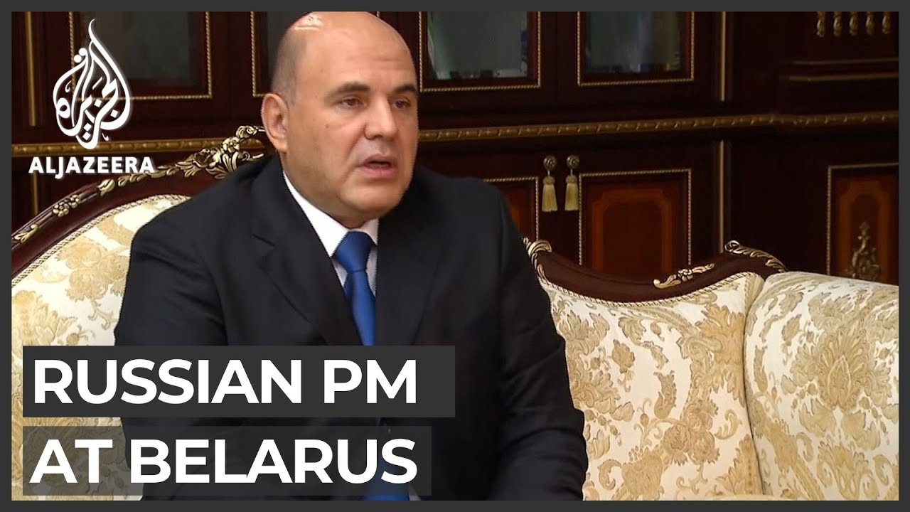 Russia PM visits Belarus as Lukashenko faces 4th week of protests