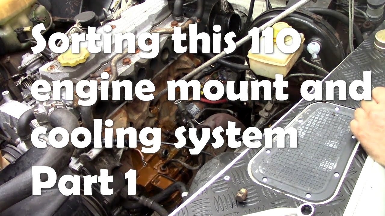 Sorting this other Ghana 110.   Engine mount replacement, block heater and flush Part  1