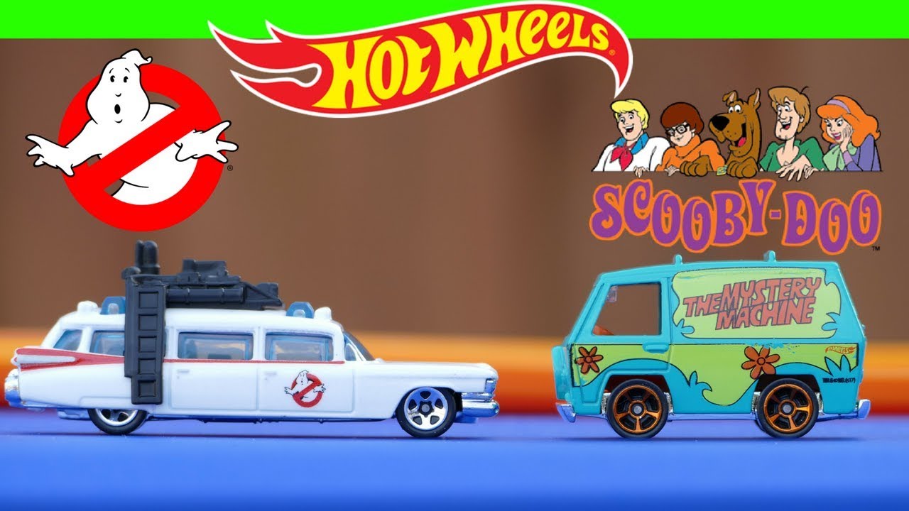 Hot Wheels Scooby Doo Mystery Mashine vs Ghostbusters Ecto1 race plus giveaway winners