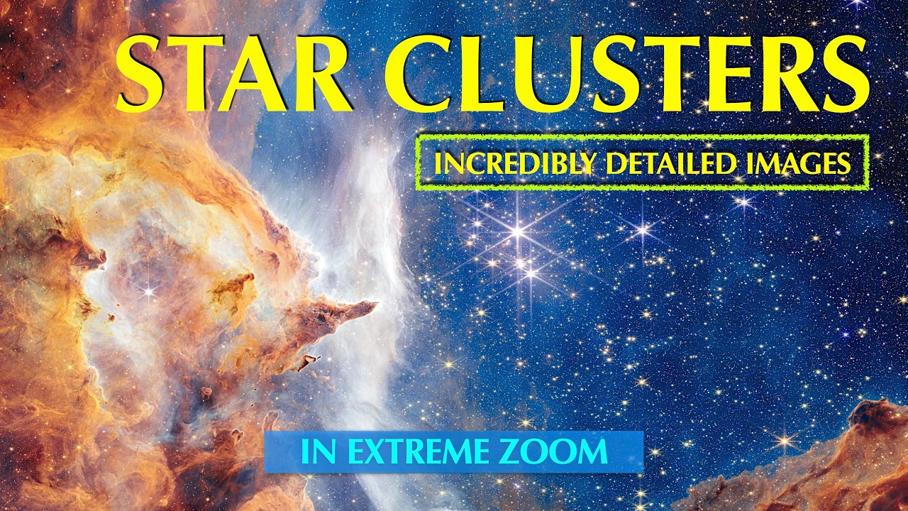 Colorful Star Clusters in Extreme Zoom - 4K #asmr