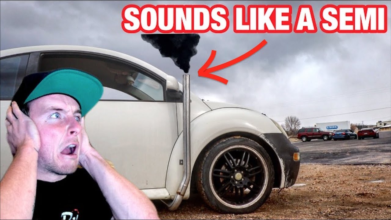 Я установил прямоточный выхлоп на свой Volkswagen Turbo Diesel Beetle!