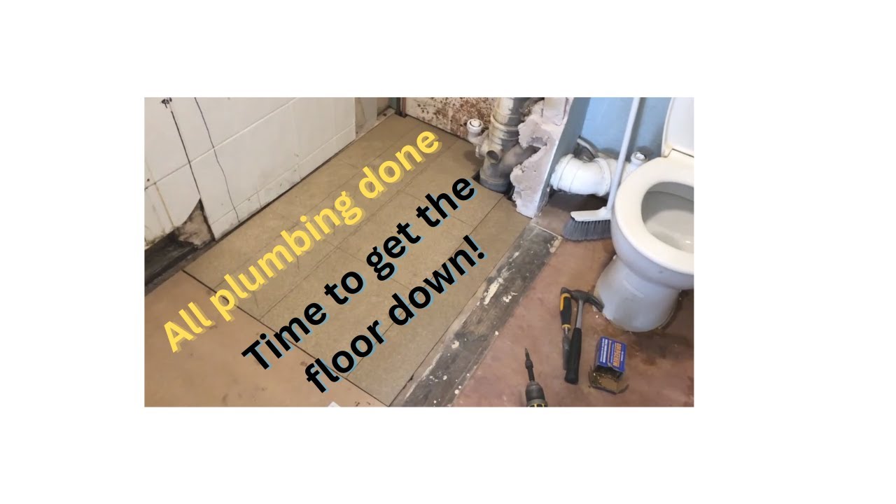 All the plumbing done, time to get the floor down!