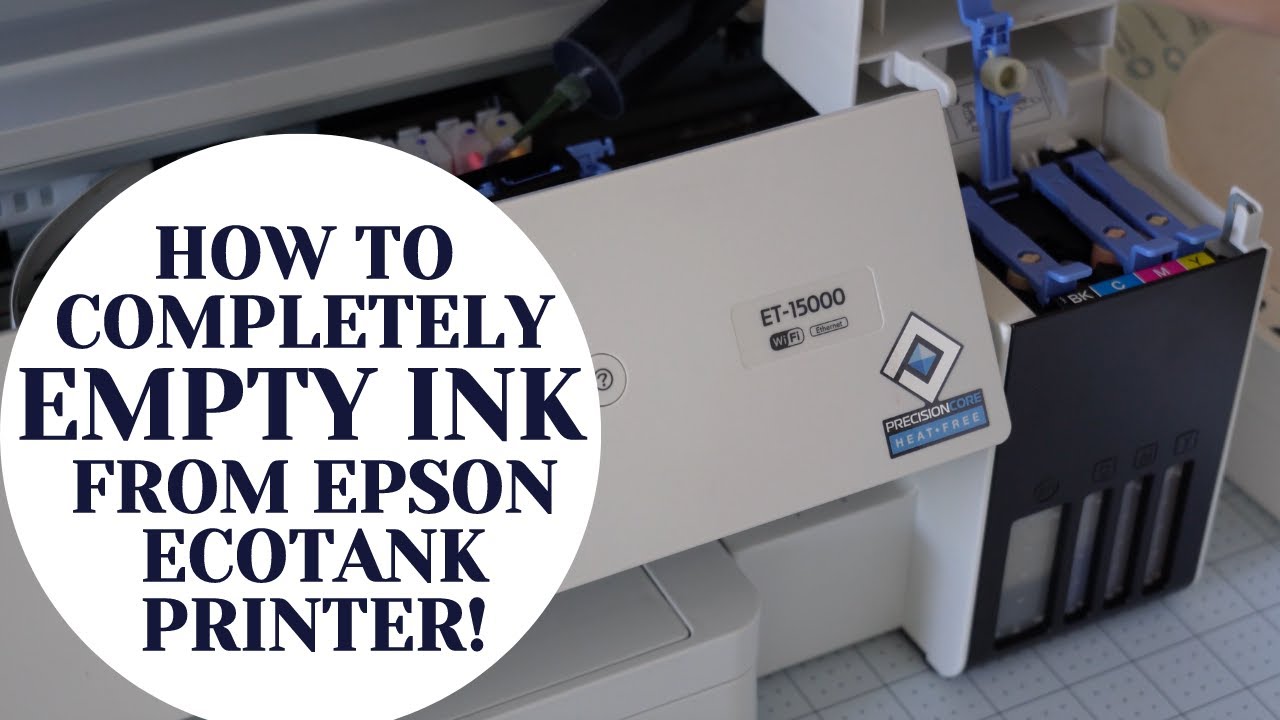 How to COMPLETELY Empty/ Drain Ink from Epson EcoTank to Change Ink or Deal with Clogs!