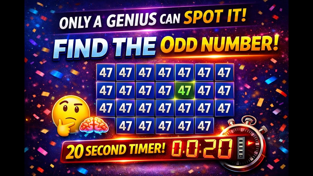 Spot the Different Number Fast 🔍 | Brain Test Puzzle Game | Live Video | Live Quiz