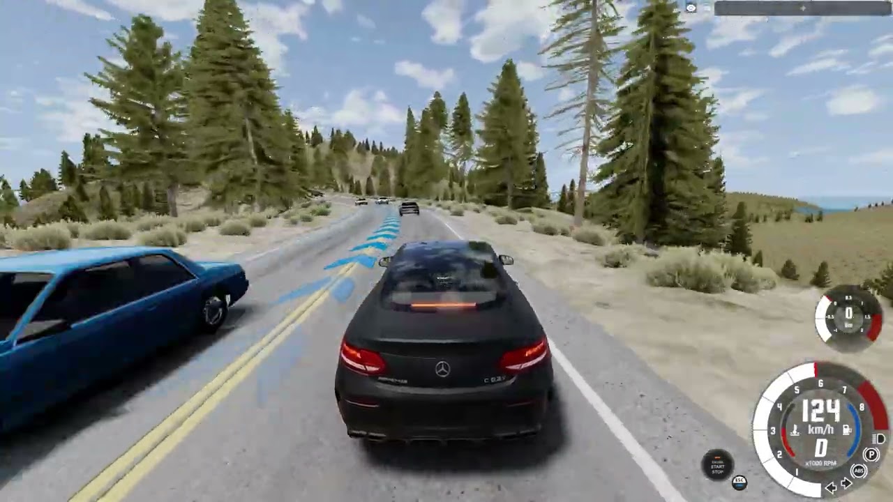 MERCEDES C63S AMG with a Steering Wheel | BeamNG.drive
