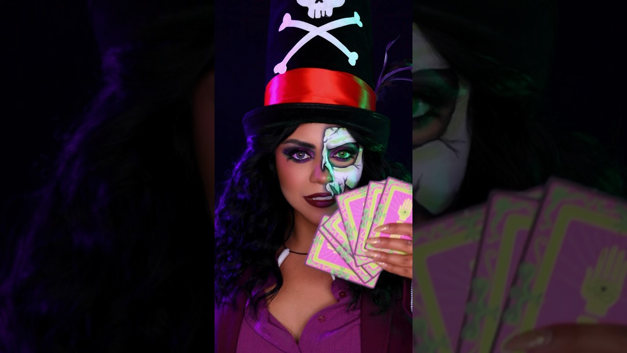 Day 13 Dr. Facilier 🔮🃏💚 #halloween #drfacilier #princessandthefrog #halloweenmakeuplook