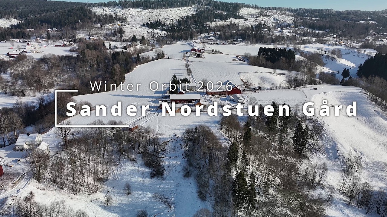 [Drone #14] February flyover of the farms at Sander i Eidsvoll