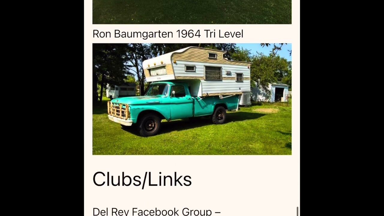 Mid 60s Del Rey Truck Camper