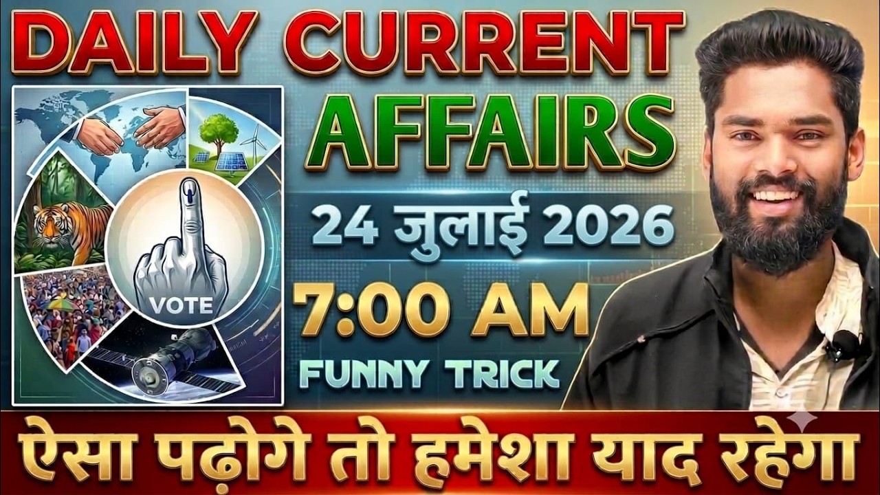 24 July 2026 Current Affairs | Class-08 By- Ad Sir | Current Affairs 2026 #gkgsmasti #currentaffairs