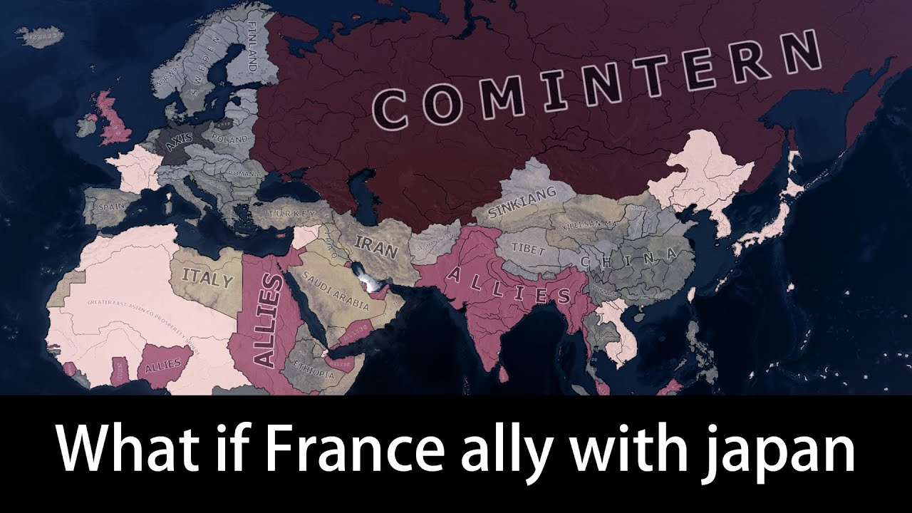What if France ally with japan | Hoi4 Timelapse