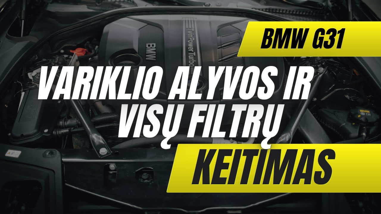 BMW G31 520d Variklio alyvos ir visų filtrų keitimas // Engine oil and all filters replacement