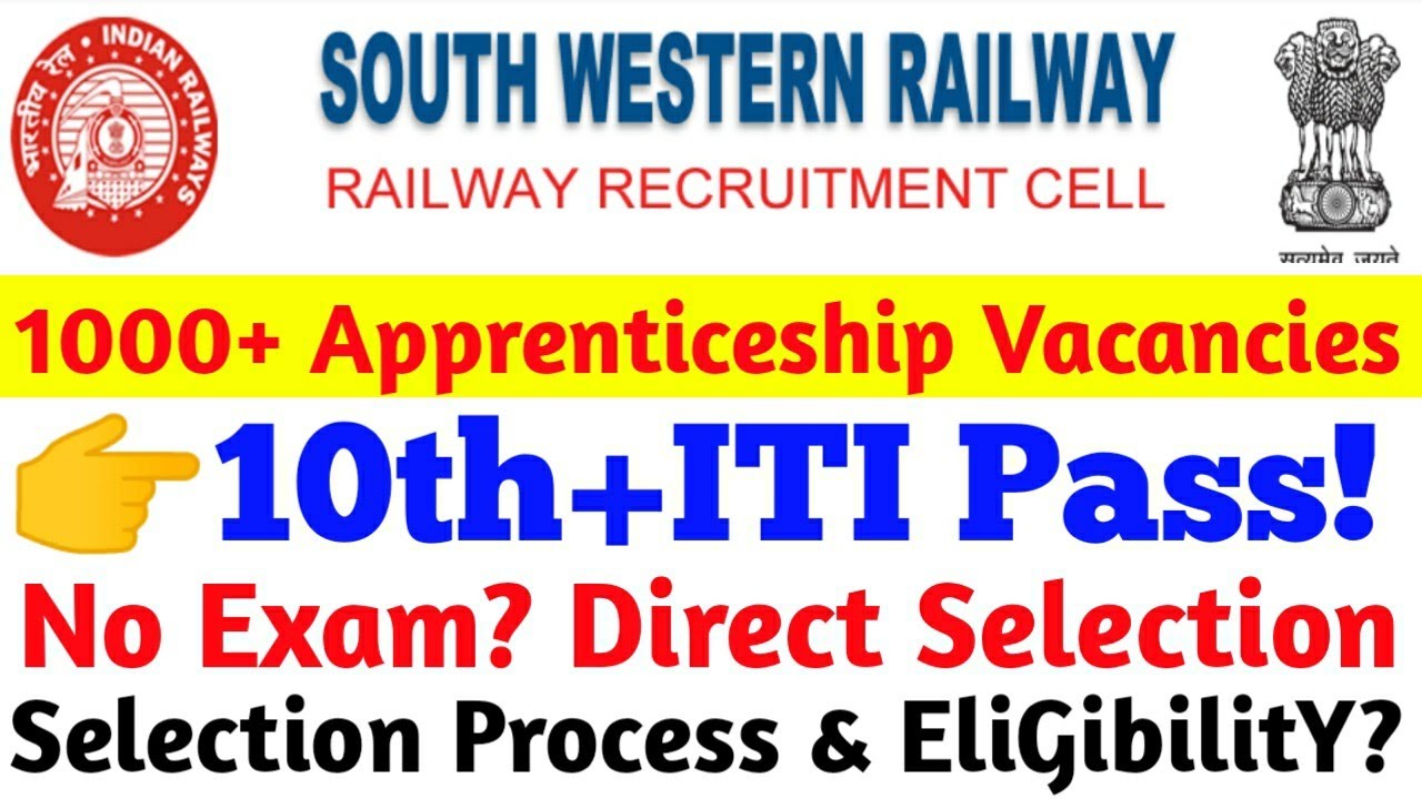 SW Railway 1000+ Apprenticeship 2020 Selection Process & EliGibilitY Criteria.