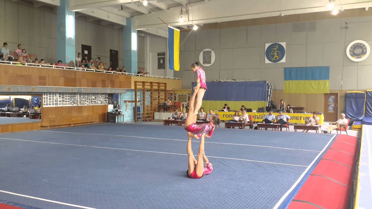 Спортивная акробатика. Чемпионат Украины 2014. Женская тройка