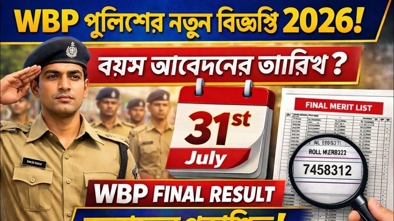 পশ্চিমবঙ্গ পুলিশের নতুন বিজ্ঞপ্তি প্রকাশিত হতে চলেছে wbp রেজাল্ট আপডেট ? WBP NEW VACANCY 