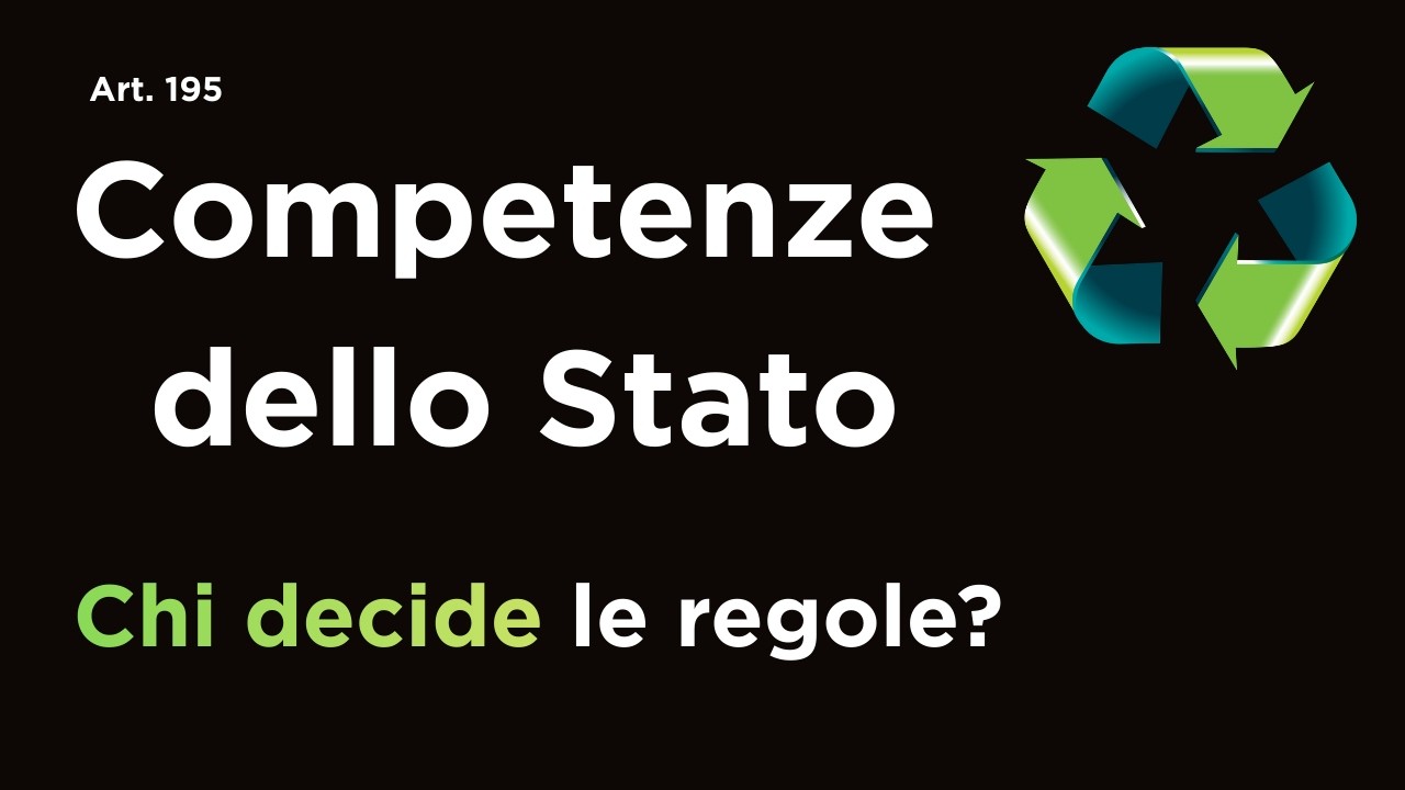 Competenze dello Stato: chi decide le regole sui rifiuti? (Art. 195 D.Lgs. 152/2006)
