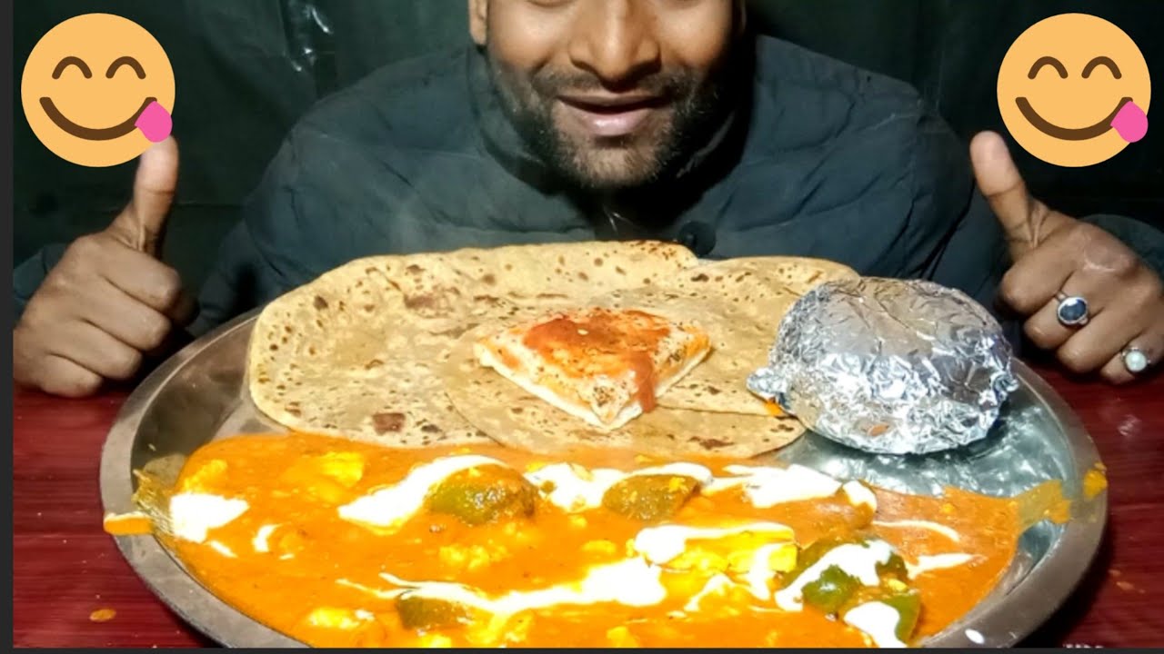 Delicious Kadhai Paneer With Paratha And Pizza Slice And Burger Mukbang | Chatora ki Duniya 