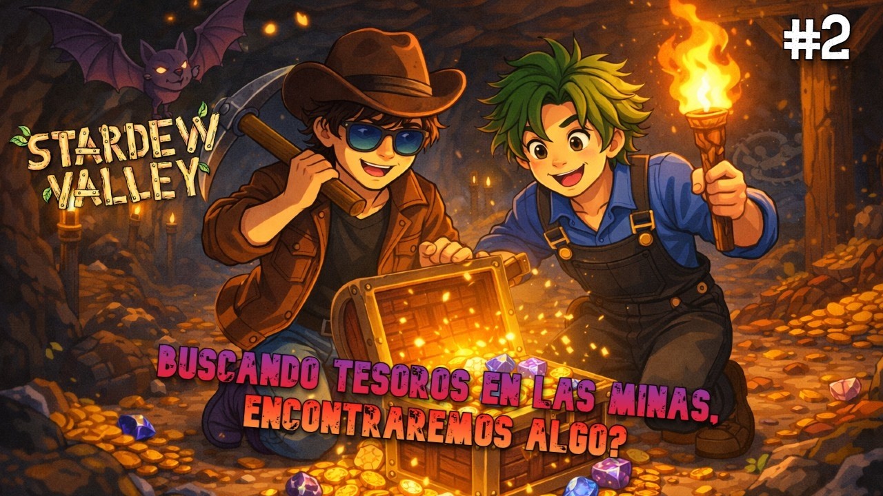 Stardew Valley en Cooperativo con un Ranchero Real 🌾Que encontraremos en las minas?  #2