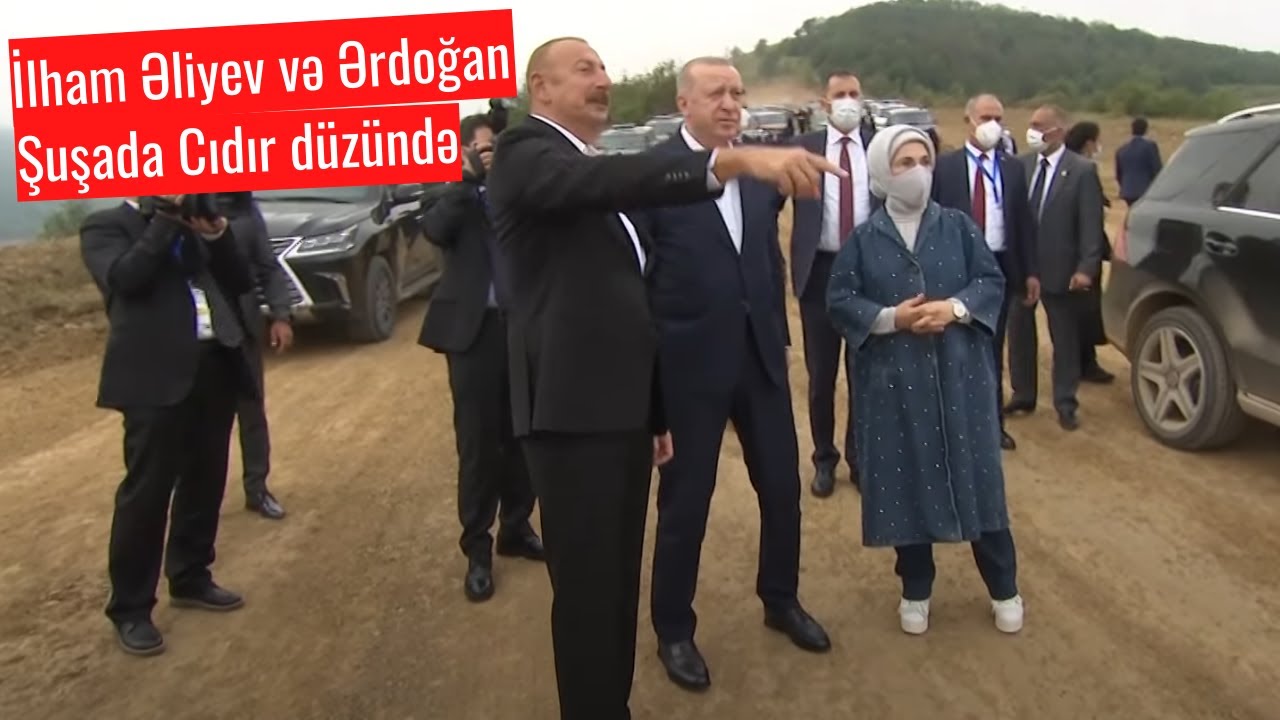 İlham Əliyev və Ərdoğan Şuşada Cıdır d&uuml;z&uuml;ndə - İlham Əliyev ilə Emine Erdoğan arasında dialoq