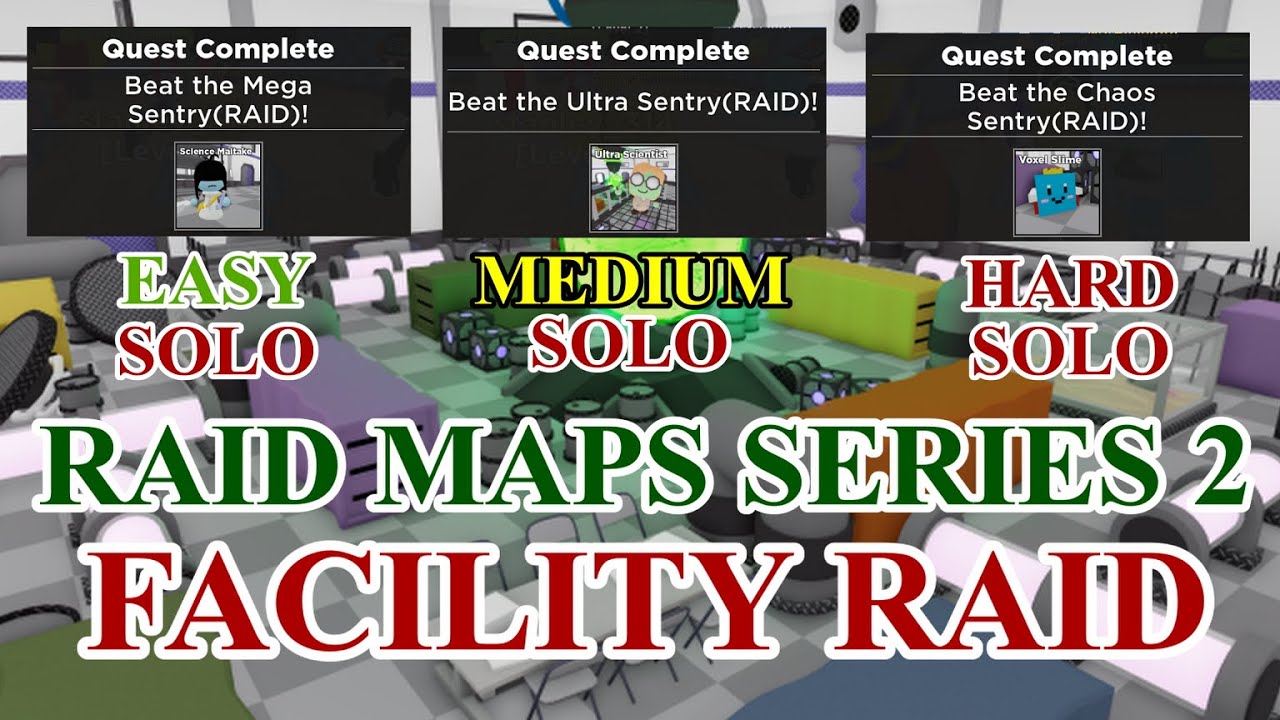 (RAID MAPS) SERIES 2 FACILITY RAID ALL CHALLENGE MODE, TOWER HEROES, ROBLOX