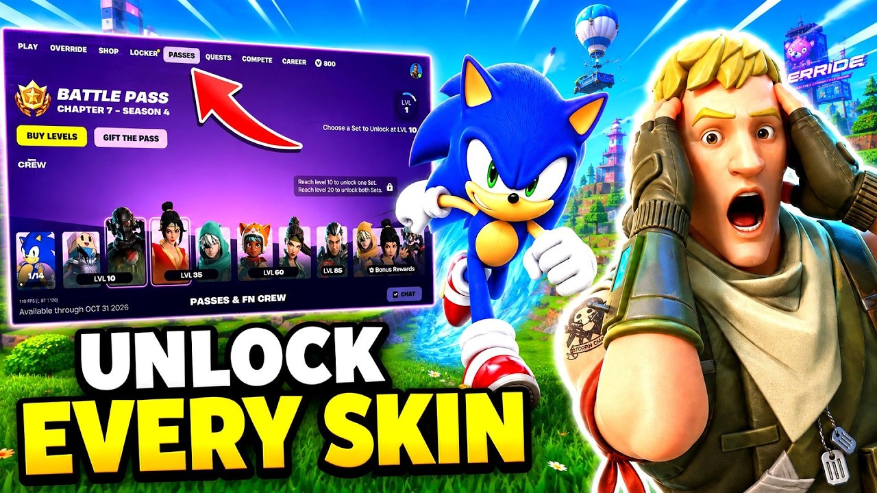 How To Unlock Every Skin In The Fortnite Override Battle Pass - Full Guide