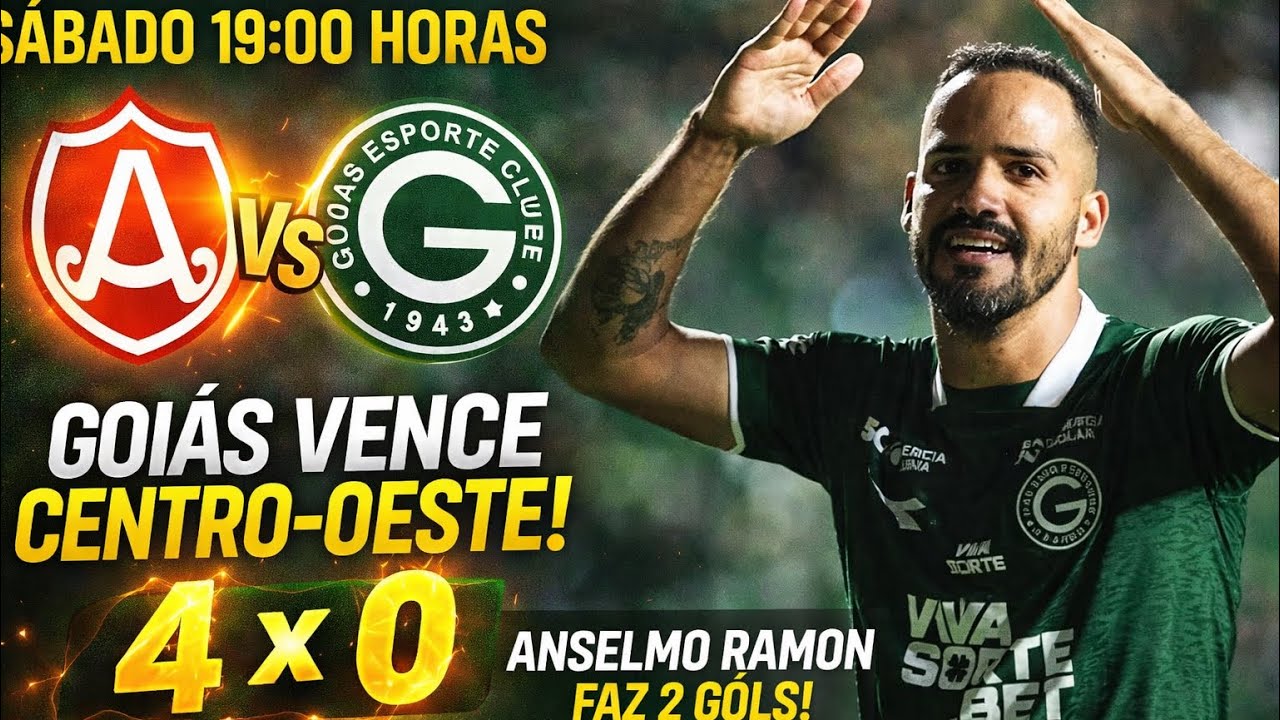Goiás vence 4 x 0. Time amador, Anapolina e Goiás 19:00 horas, Anselmo desencanta!