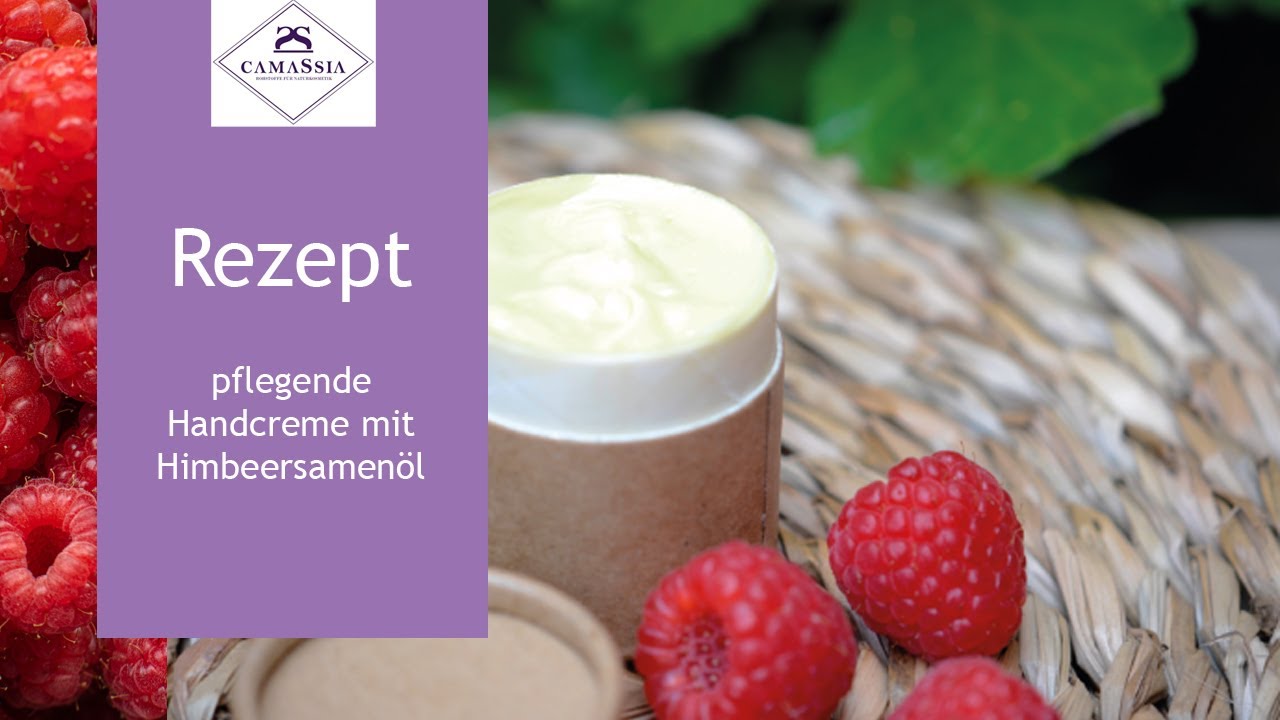 DIY Nat&uuml;rliche Handcreme selber machen, mit Himbersamen&ouml;l, pflegend und feuchtigkeitsspendend