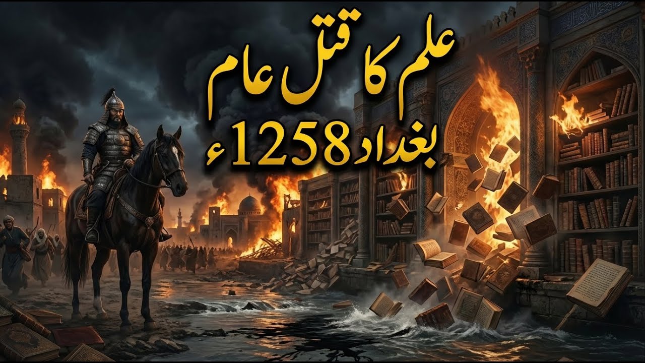 1258ء | ہلاکو خان کا بغداد پر حملہ | لاکھوں کتابیں جلا دی گئیں | اسلامی تاریخ کا المیہ