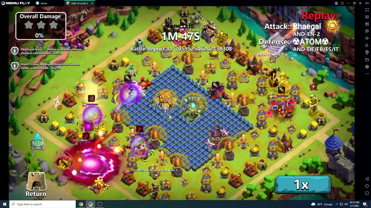 Clash of lords 2 Atom and Blast getting smashed