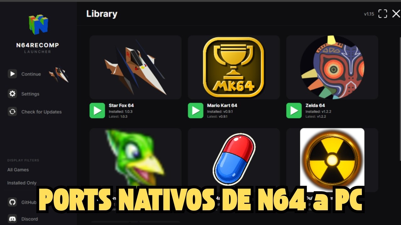 N64 Recomp Launcher is AWESOME | ALL DECOMPILATIONS in ONE PLACE!!!