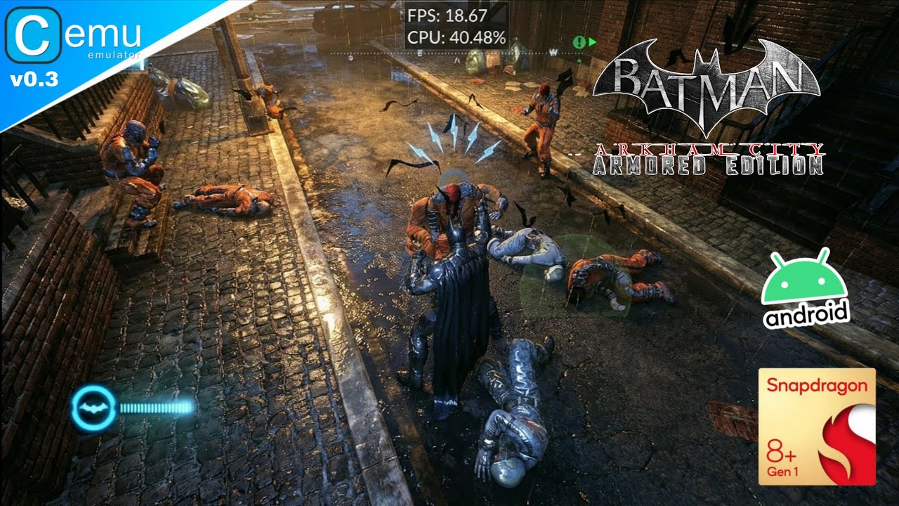 Batman: Arkham City Armored Edition (Wii U) on Android | Cemu v0.3 Gameplay🚀
