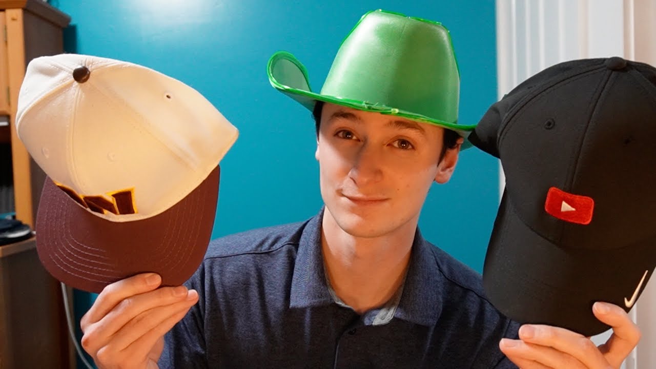 Шляпы 🧢 ASMR-постукивание и царапание ткани 🎩