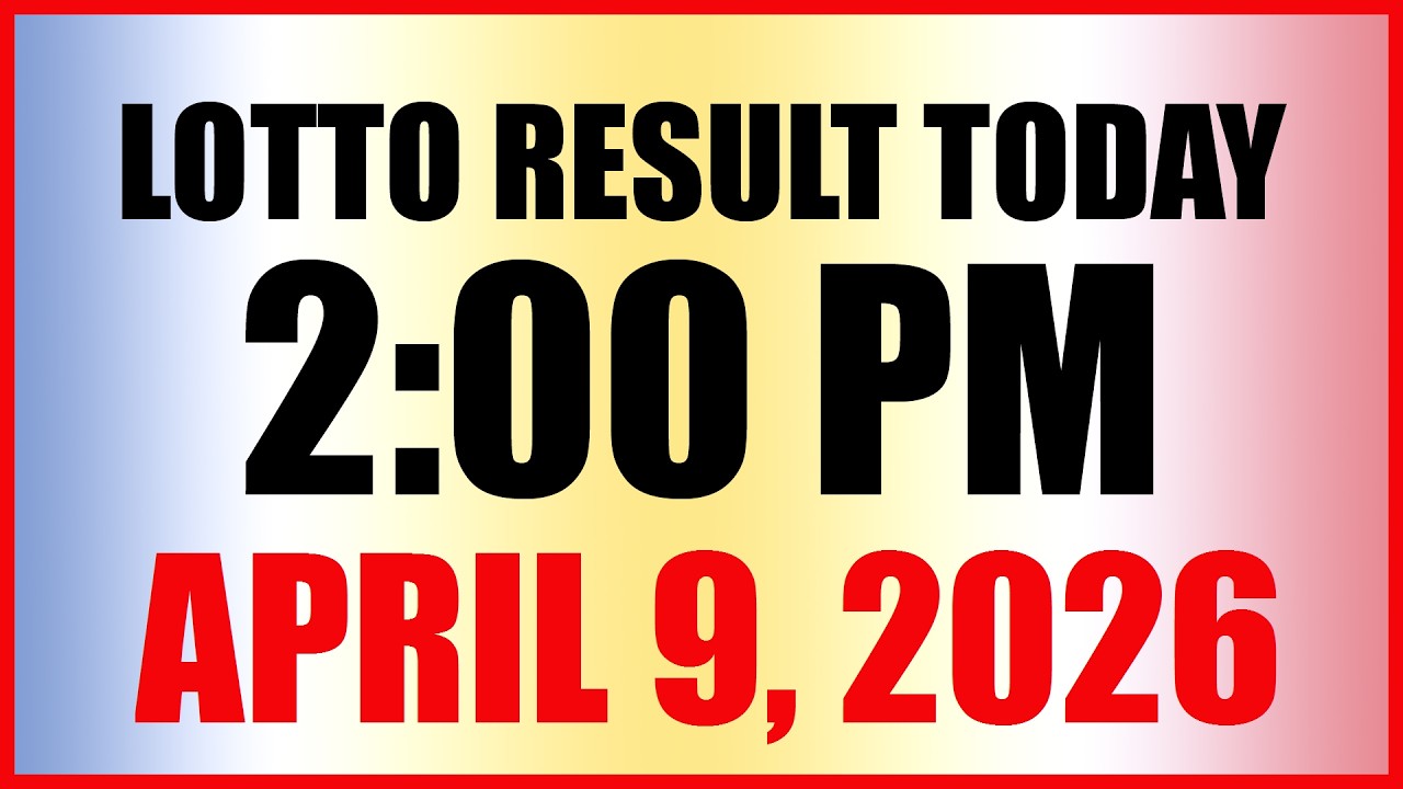 Lotto Result Today 2pm Draw April 9, 2026 Swertres Ez2 PCSO