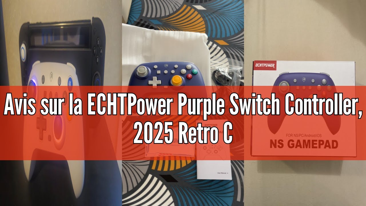Avis sur la ECHTPower Purple Switch Controller, 2025 Retro Color Controller Switch 2 Wireless with H