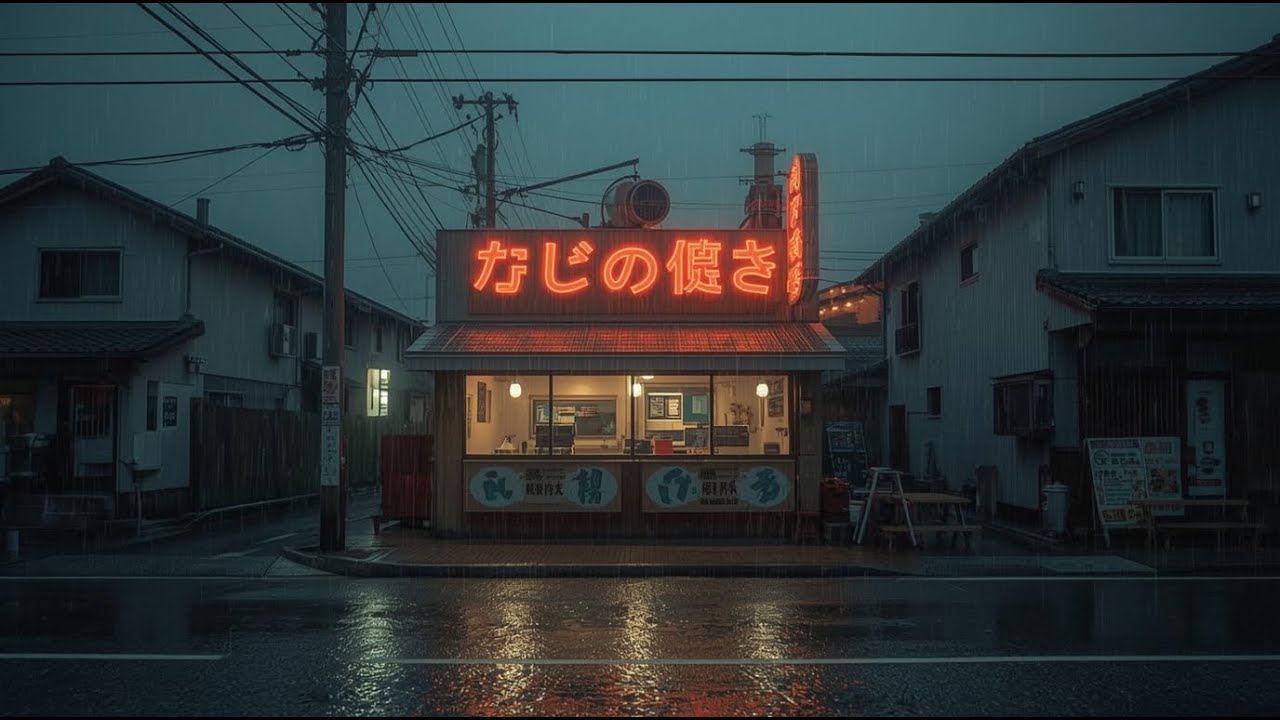 Japanese City Rain Lofi 🌙 Smooth Beats for Overthinking Minds