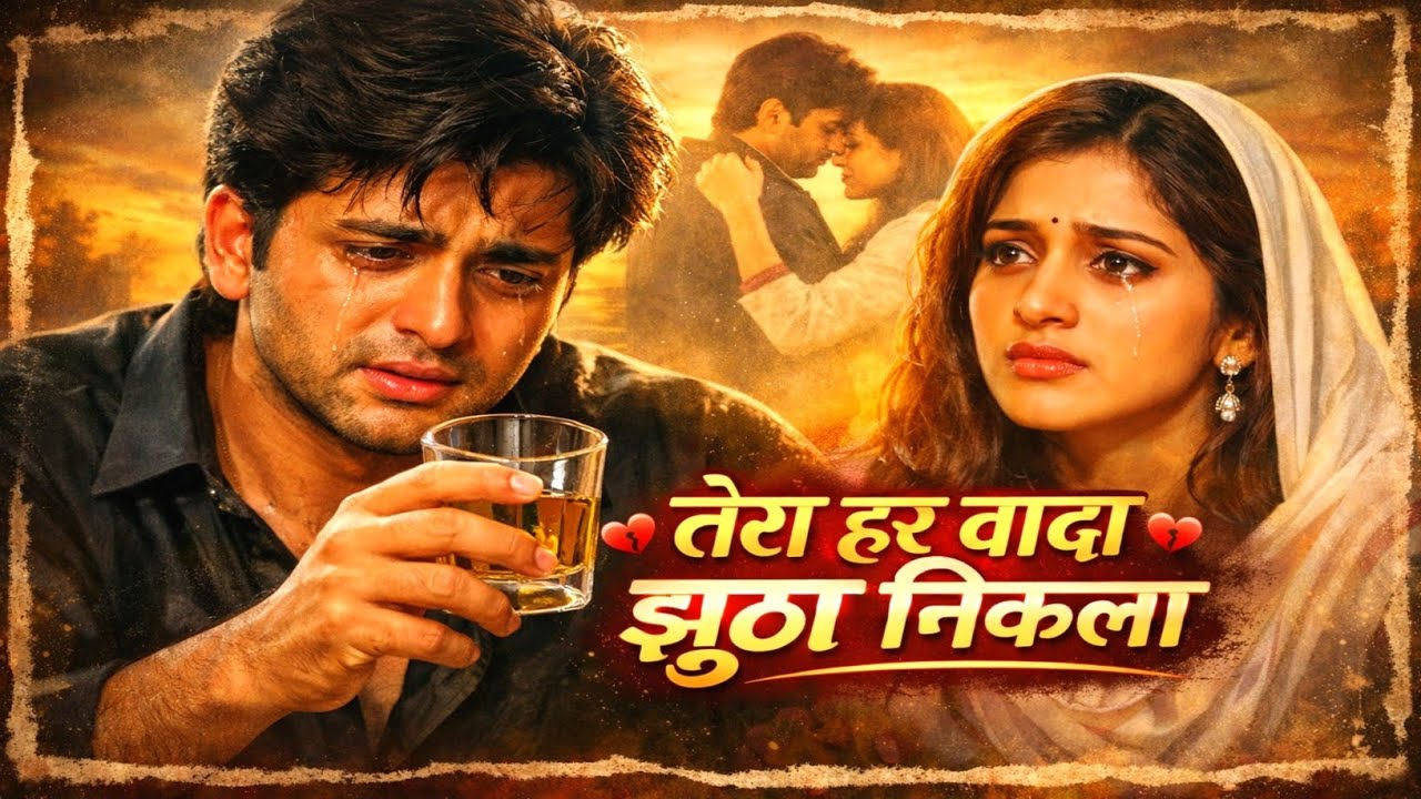 तेरा हर वादा झूठा निकला 💔 | 90’s Bollywood Sad Song | Heart Touching Hindi Sad Song | Bewafa Song 